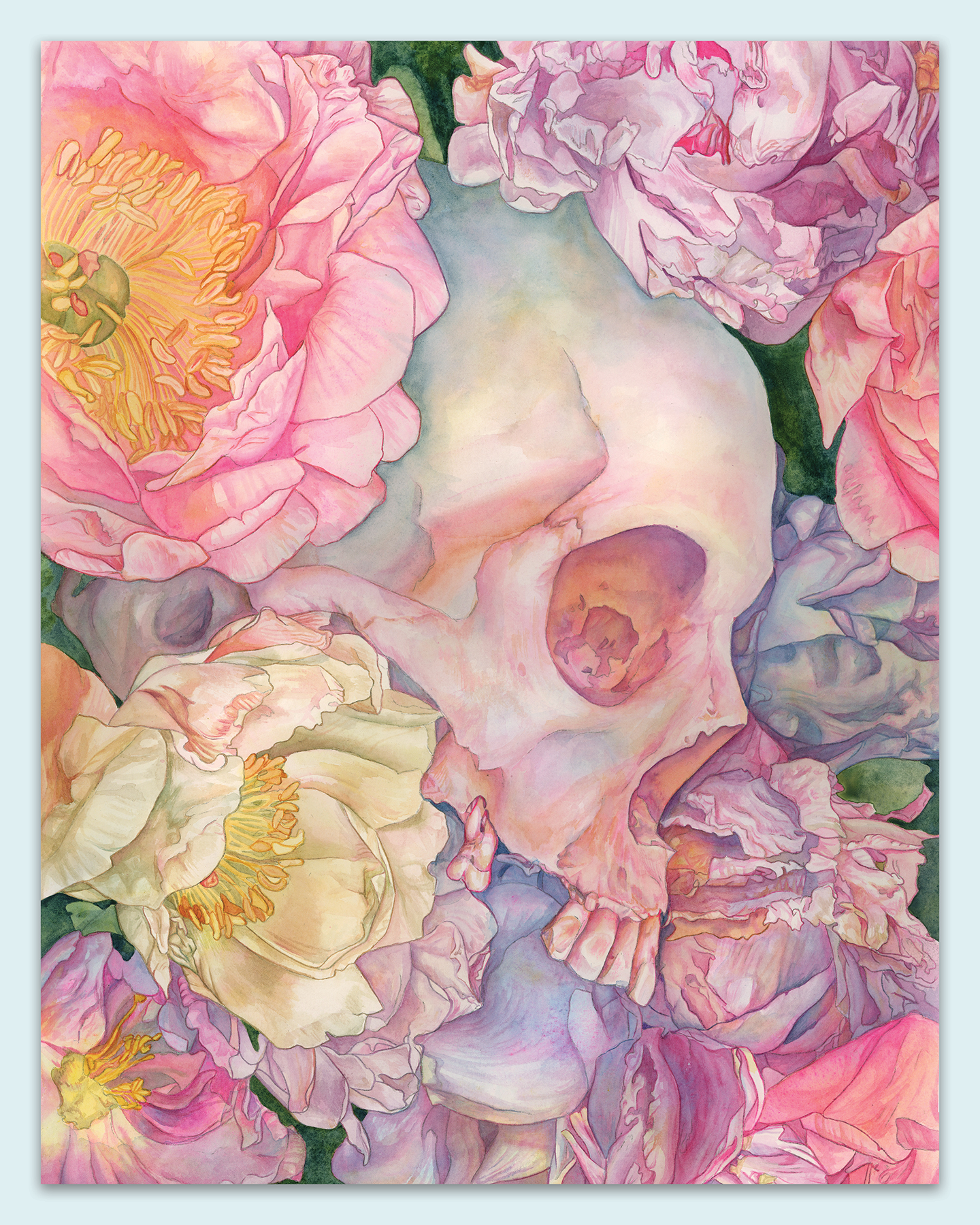 Hymnal – 11x14 Watercolor Skull Art Open Edition Print