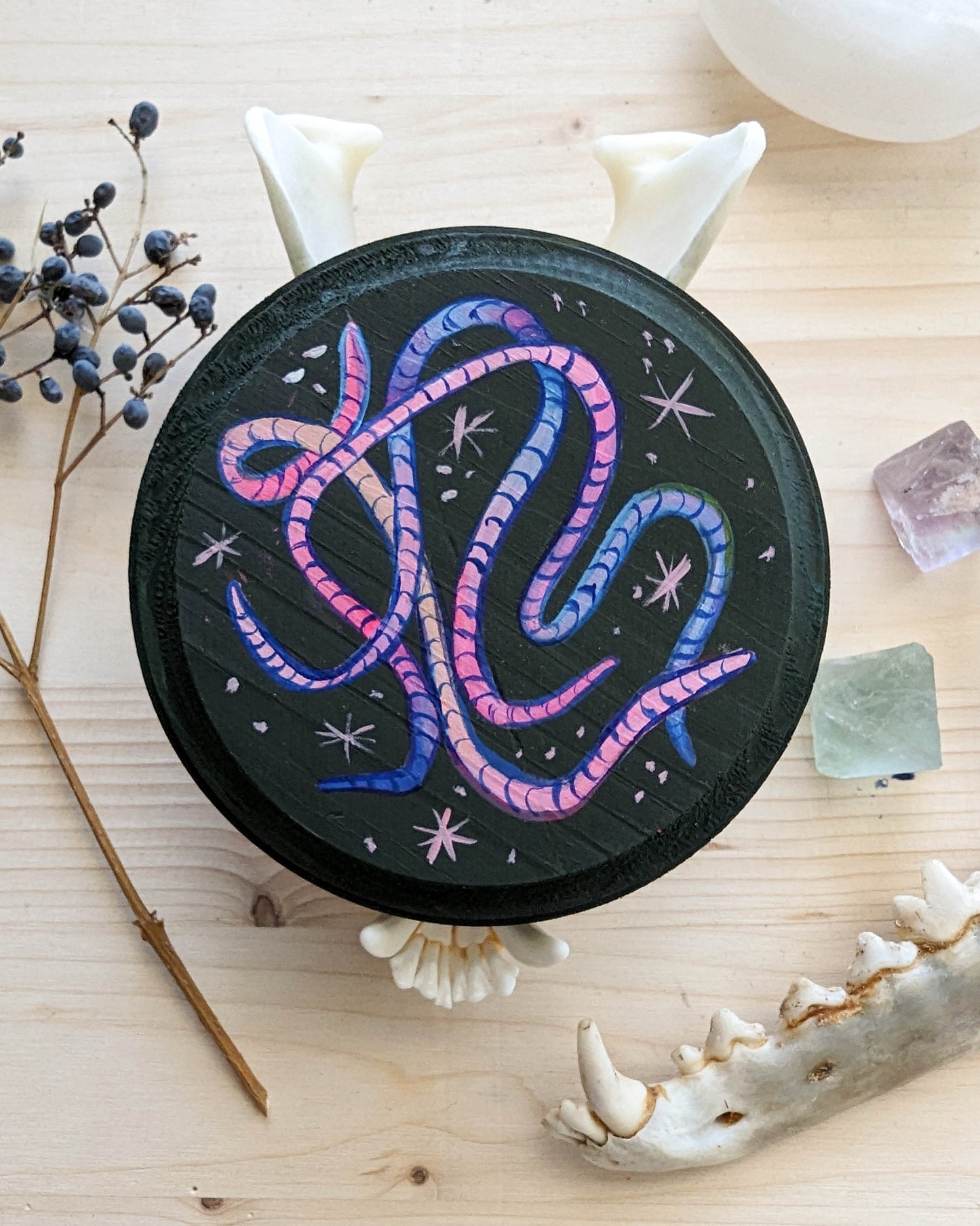 Wormly Delights #17 - Original Acrylic Painting
