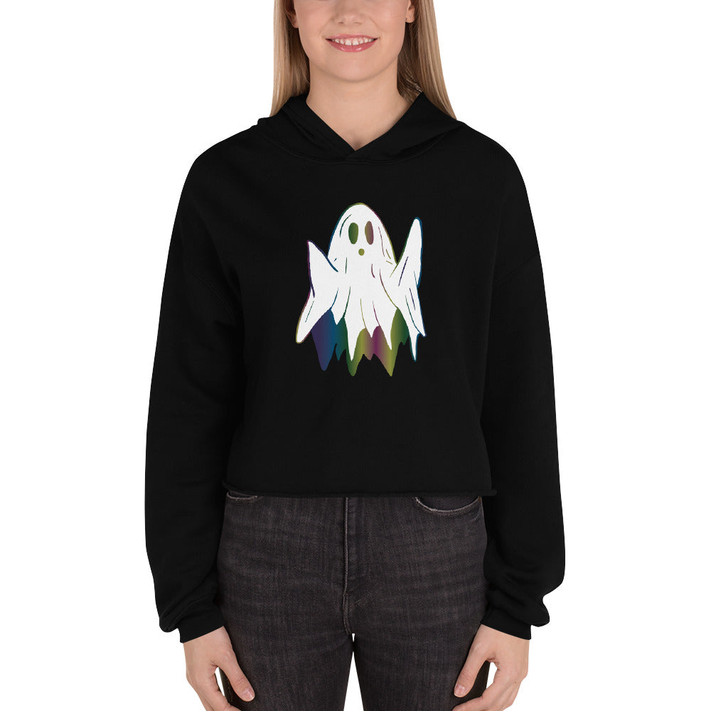 GHOST Crop Hoodie