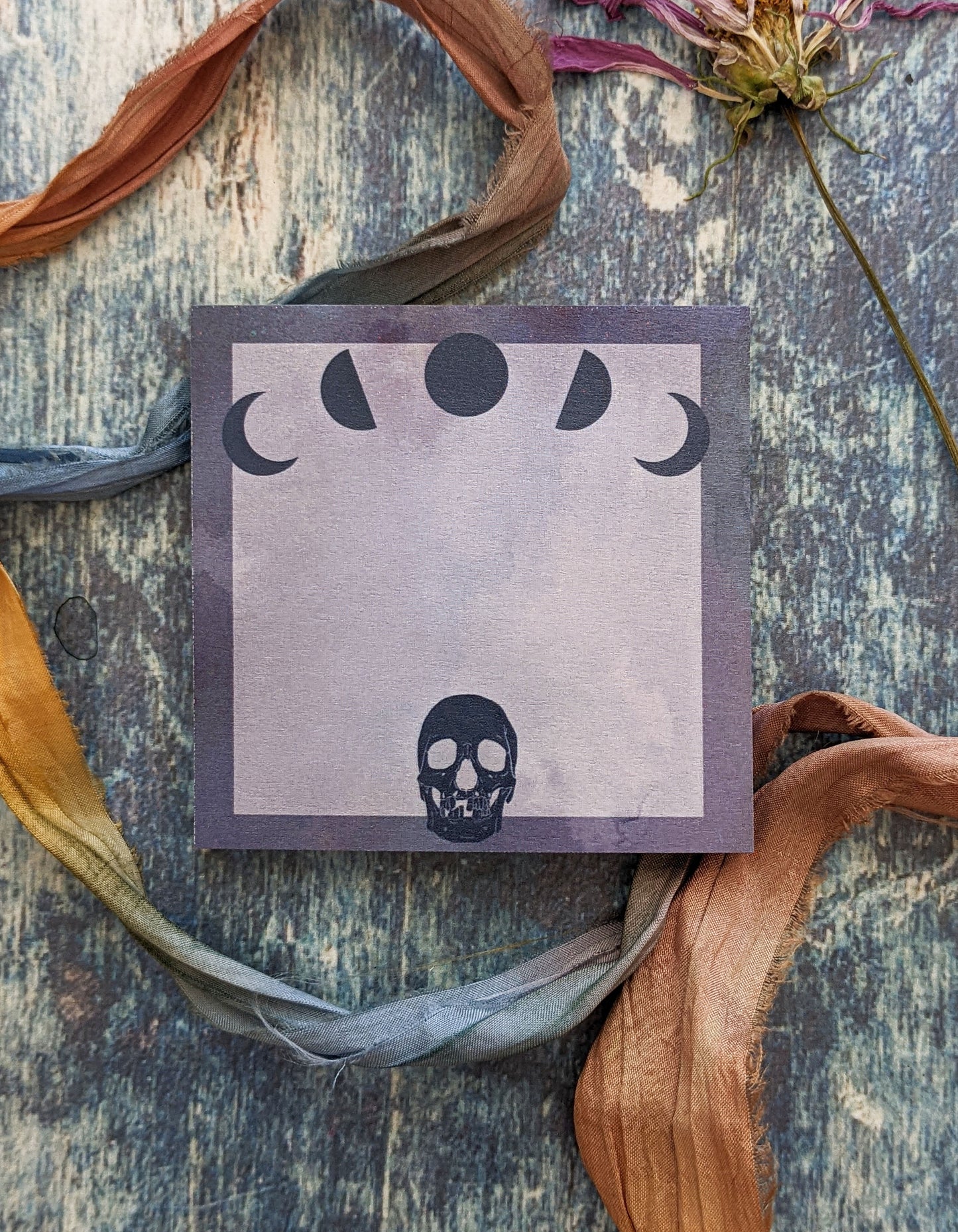 Blue Moon Skull Sticky Notes