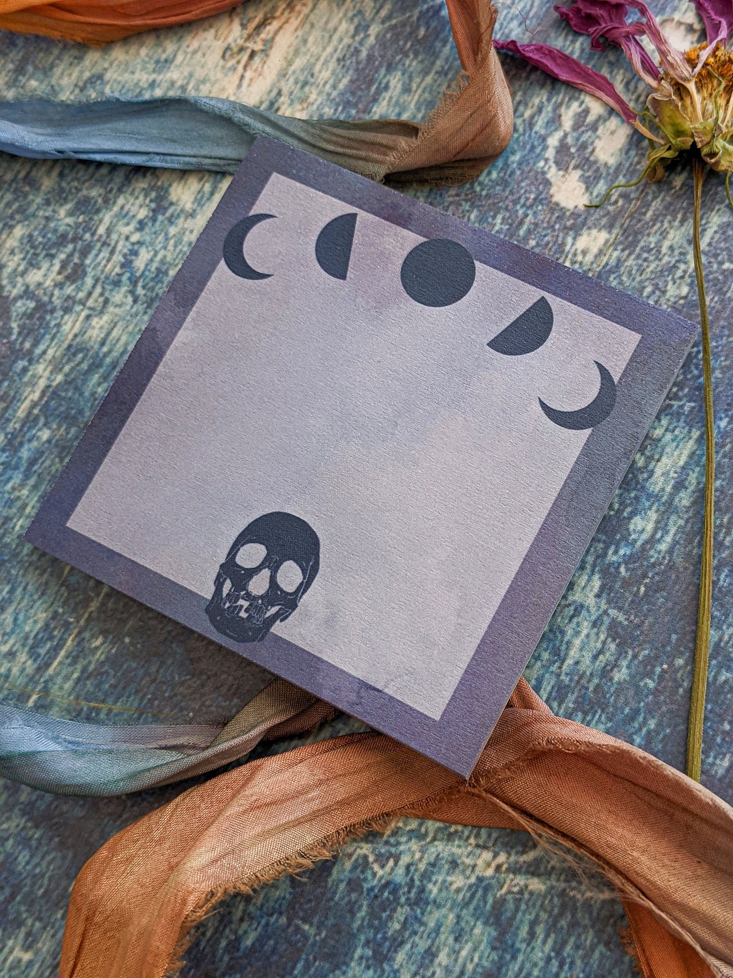 Blue Moon Skull Sticky Notes