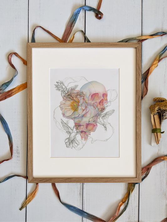 This Hope Has A Sharp Edge – 11x14 Watercolor Skull Art Open Edition Print