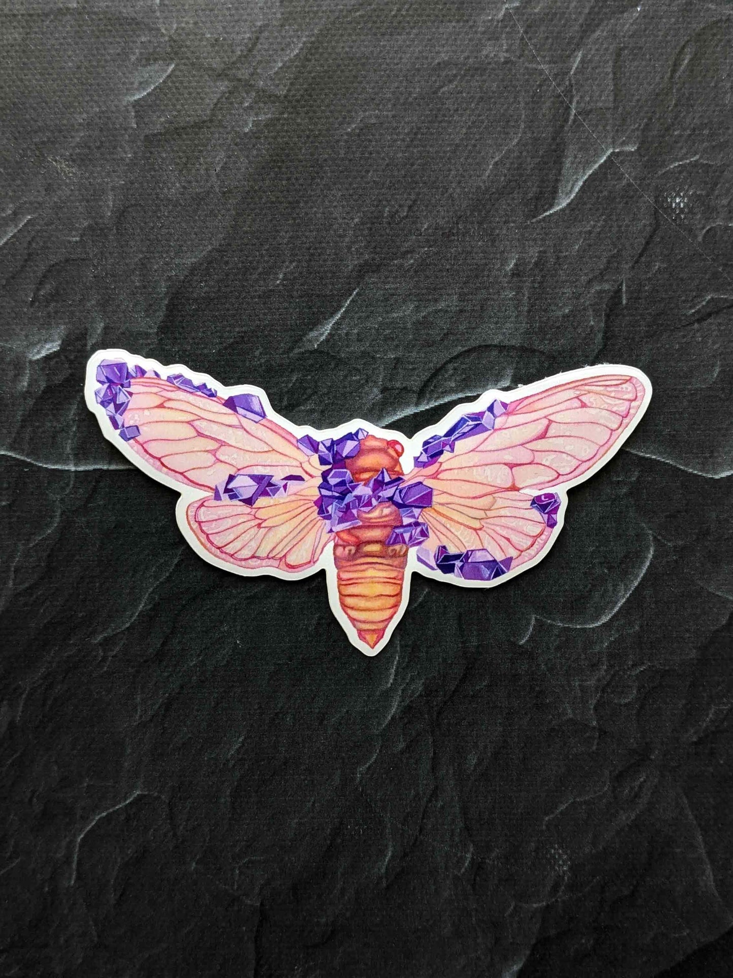 Crystal Cicada Vinyl Sticker