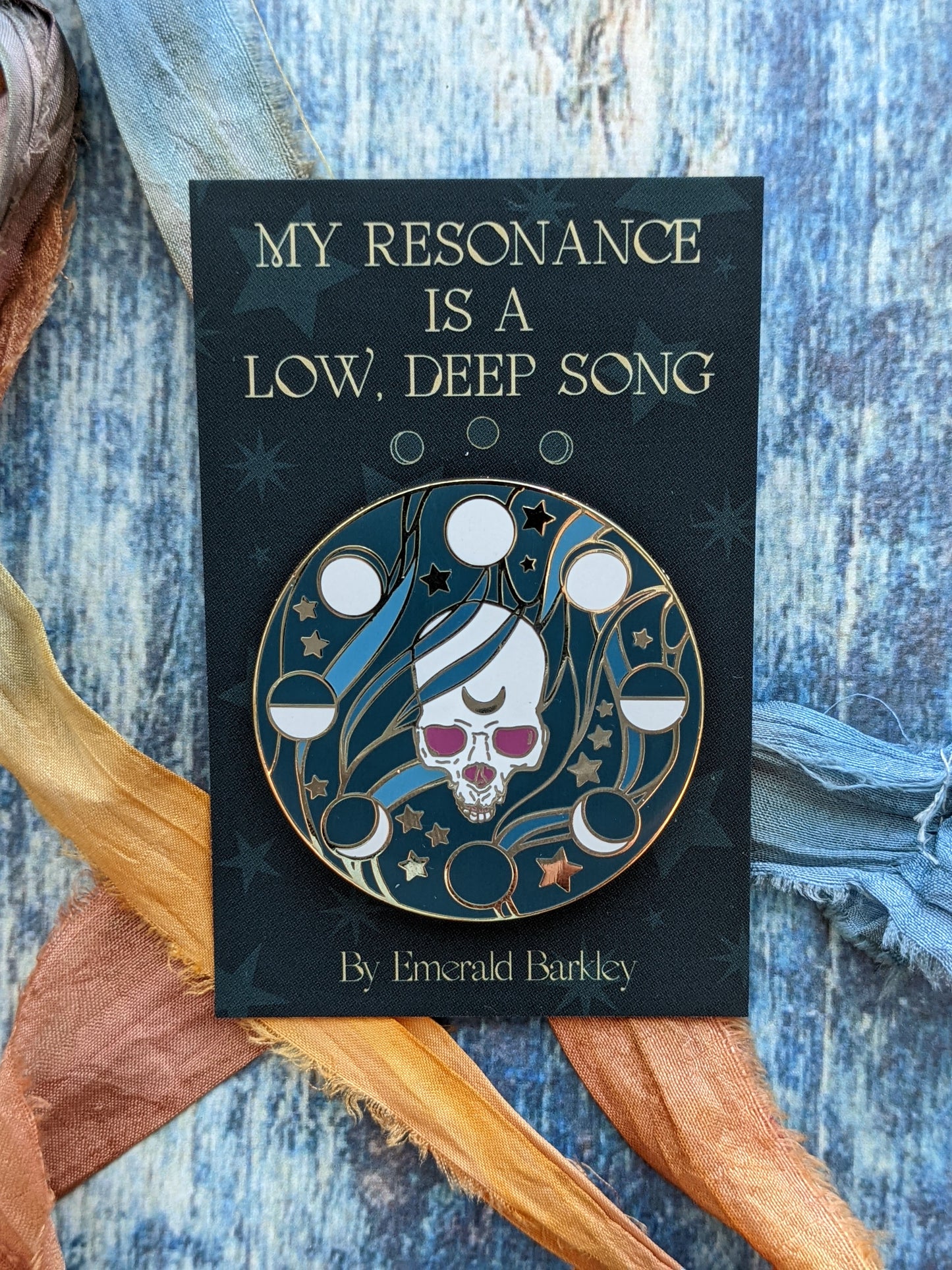 My Resonance Is A Low, Deep Song – Skull Art Enamel Pin