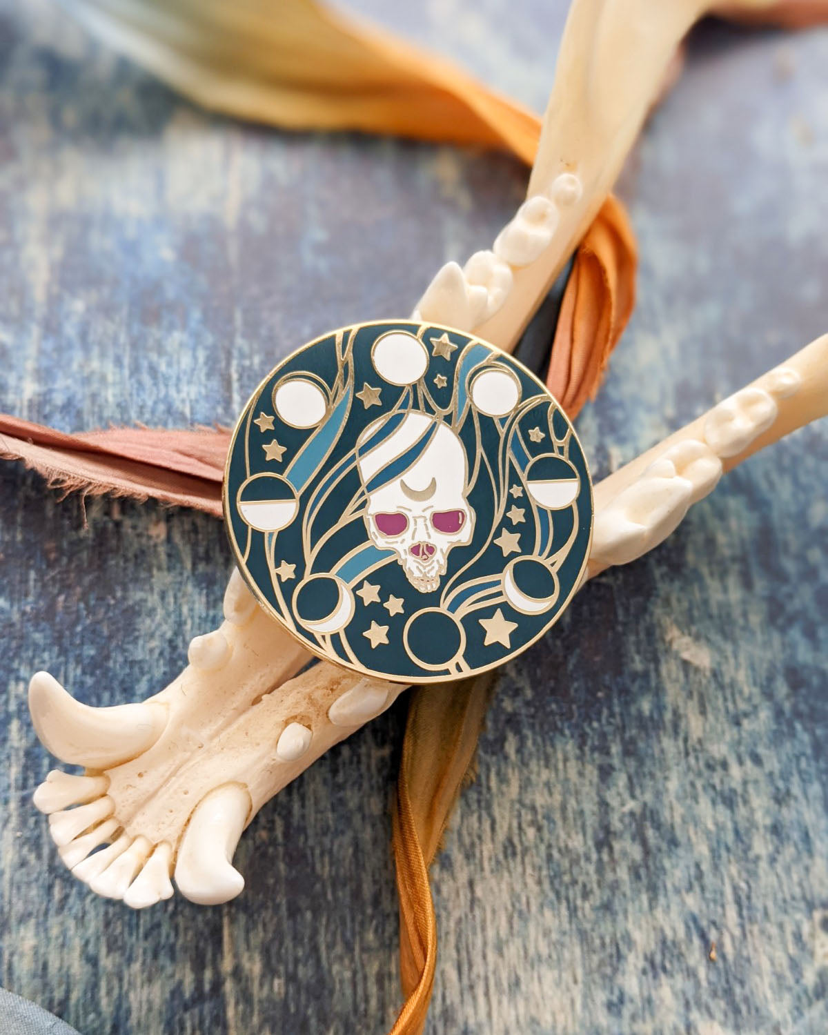 My Resonance Is A Low, Deep Song – Skull Art Enamel Pin