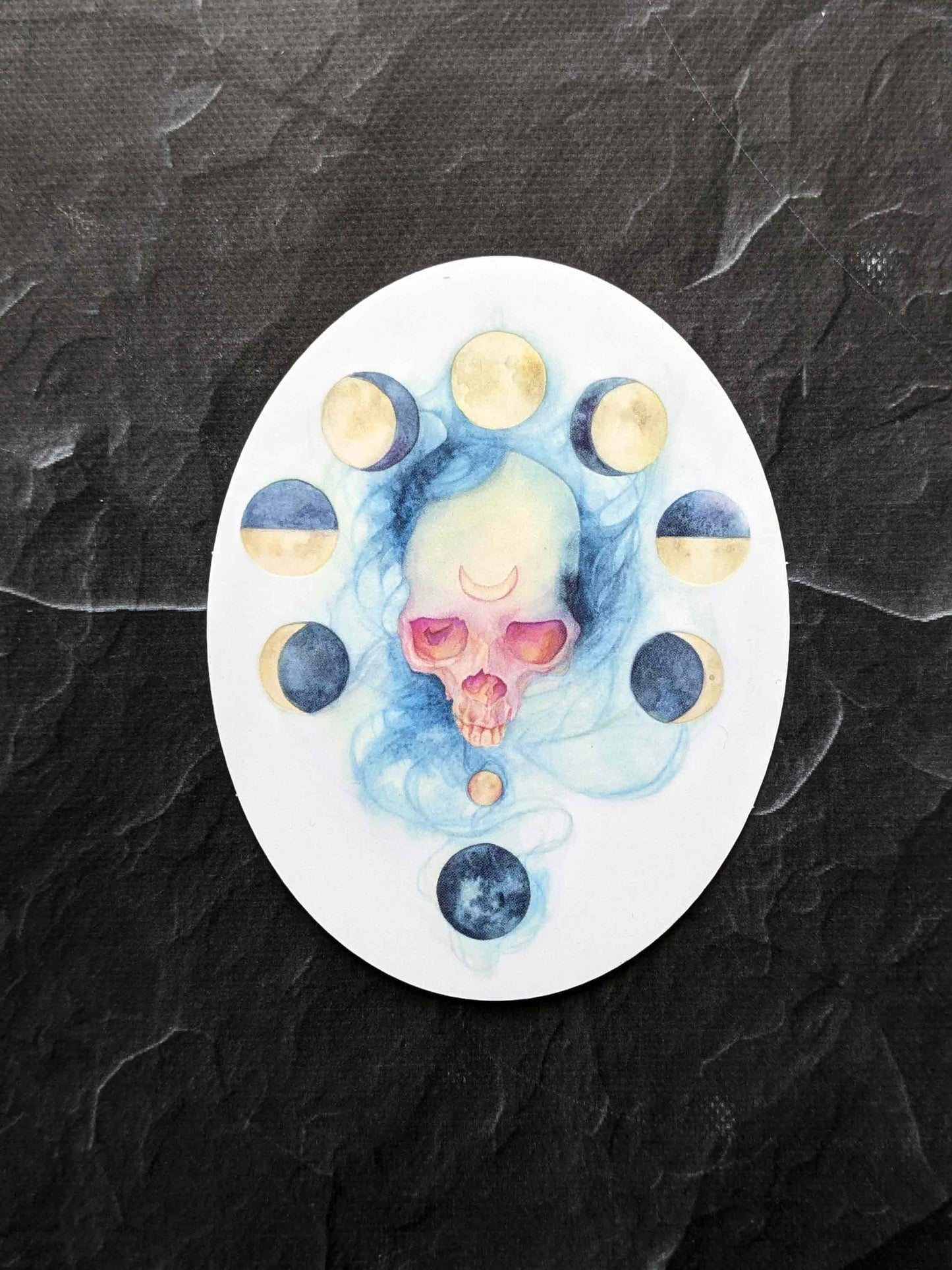 My Resonance is a Low, Deep Song – Skull and Moon Holo Sticker